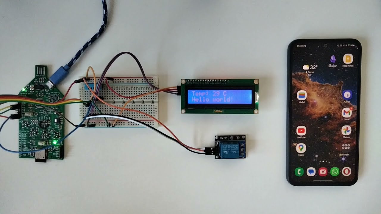 SimpleBLE DK Sensor Example, with BLE app for Android