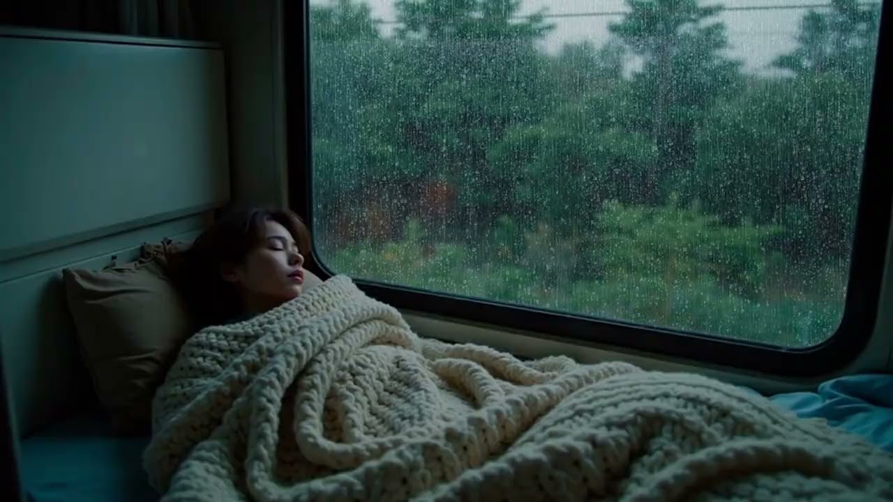 Sleep Through a Rainy Forest Drive 🌧️ Rain on Window with Thunder for Deep Relaxation