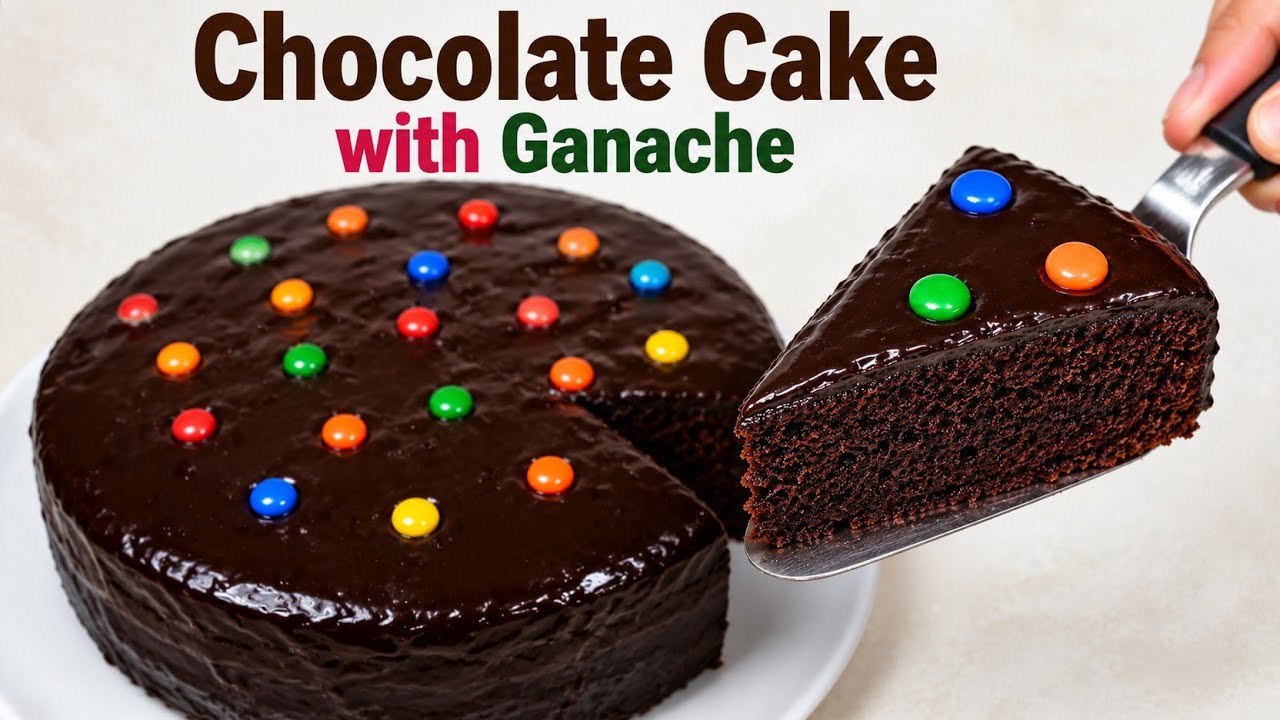 Chocolate cake with Ganache in pressure cooker/ Chocolate cake recipe