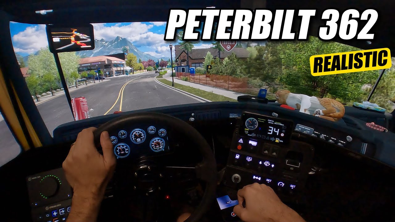 American Truck Simulator - Canada Promods Realistic Onboard Triple Screen Setup Cockpit