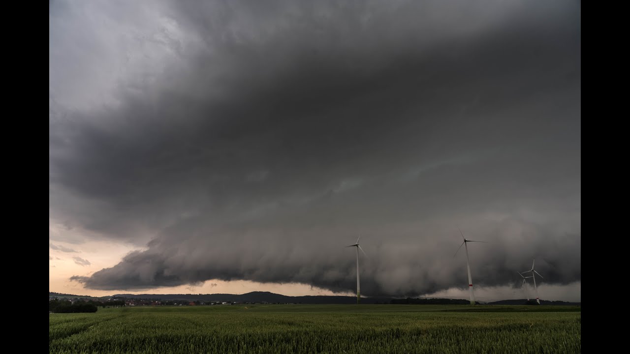 Superzelle mit Hagel / Stormchasing Kassel 22.06.2023