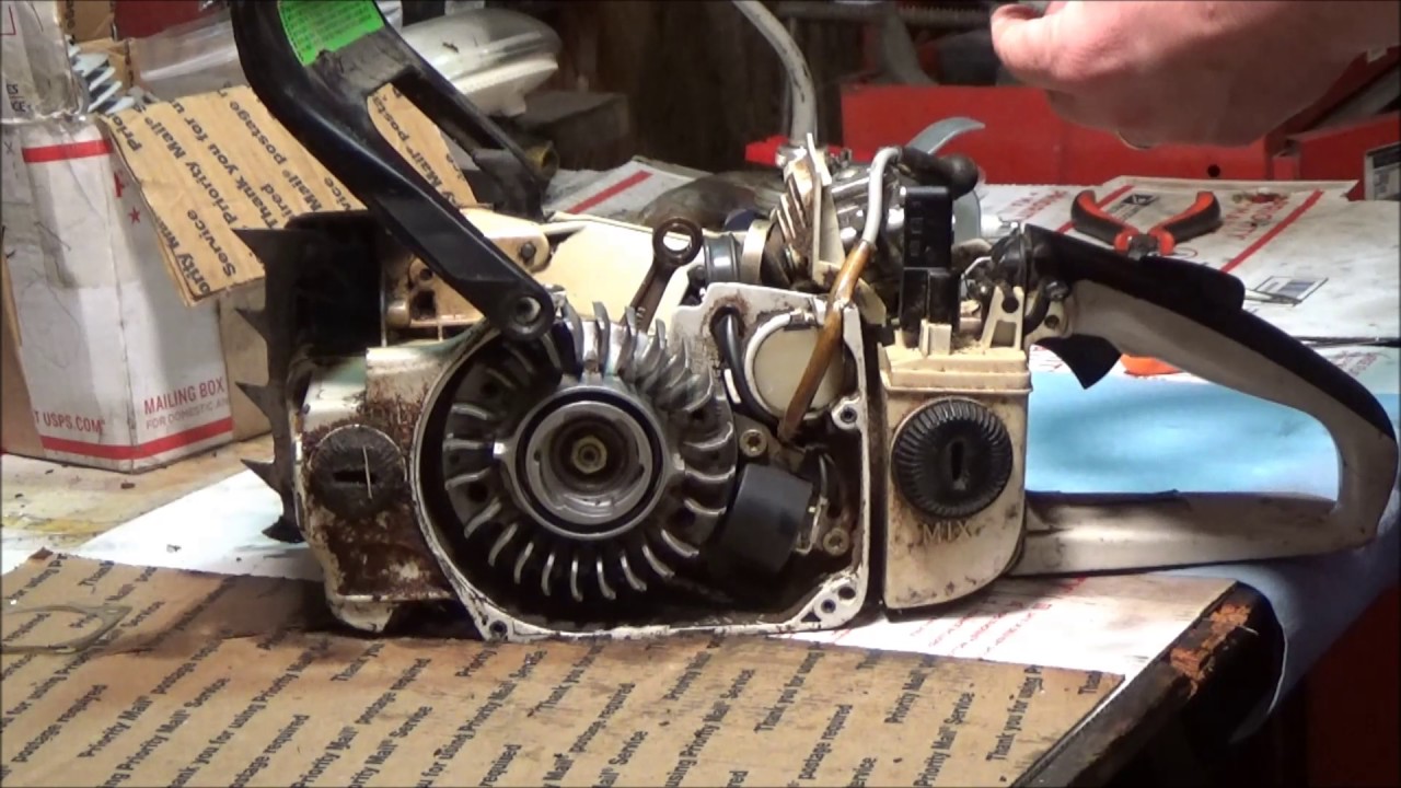 Converting an 034/MS340 Stihl chainsaw to an 036/MS360