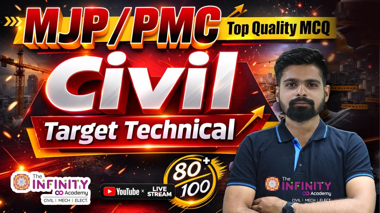 MJP PMC EXAM 2025 | Civil Engineering Top Quality MCQ's | target JE CEA | Technical Questions