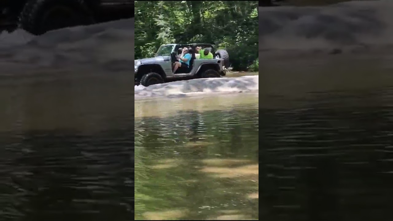 Going deep at Earl's Ford in Clayton GA #jeep #everydayoffroading #jkjeep