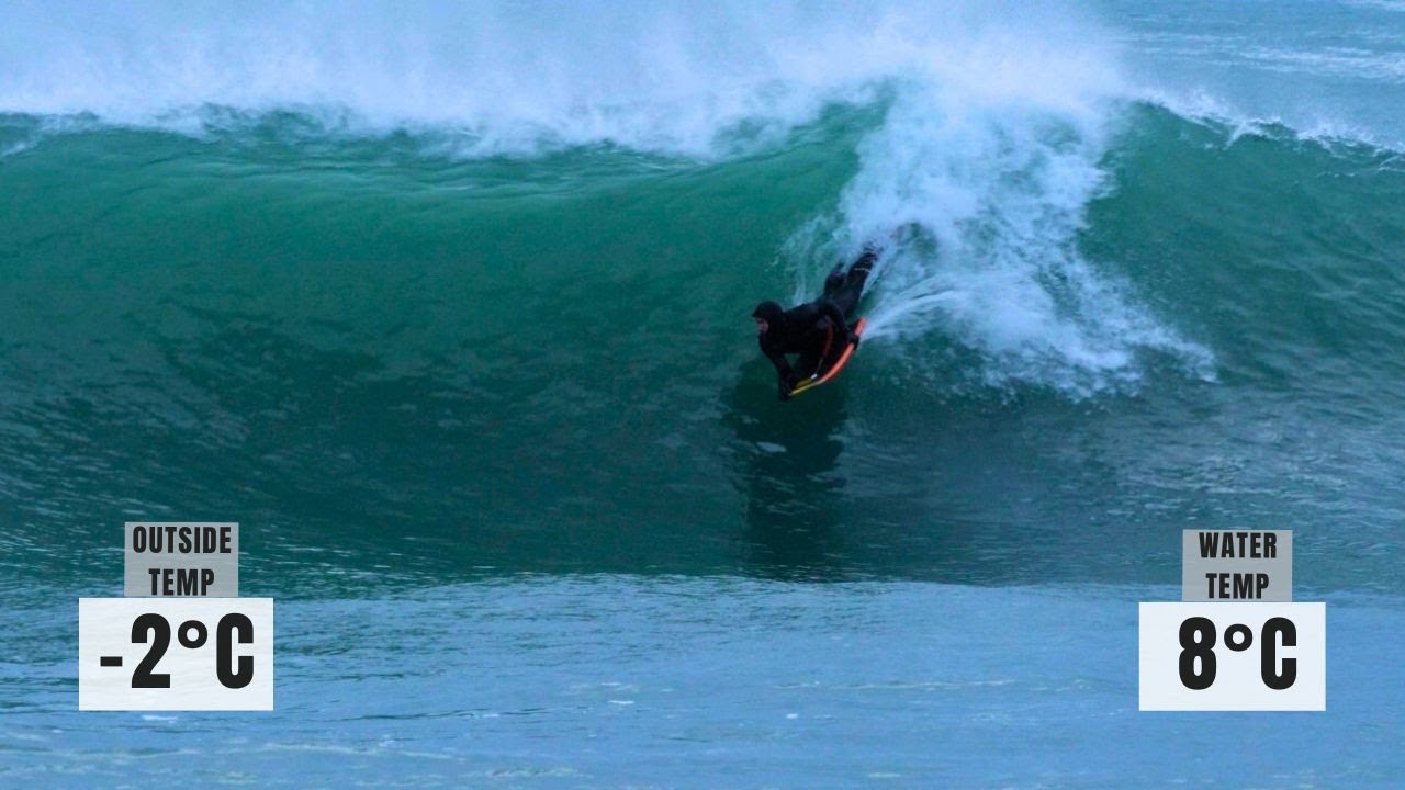 COLDEST Weather I've EVER Bodyboarded IN!!