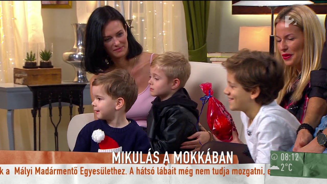 Édes! Mádai Vivi kisfia egy gyönyörű énekkel lepte meg a stúdióba érkező Mikulást - tv2.hu/mokka