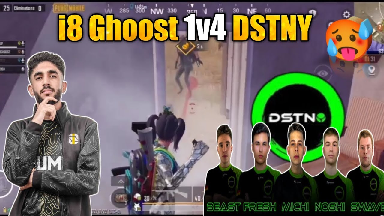 i8 Ghoost 1v4 DSTNY Esports (The Loops)🔥 Intense Fight 🥵