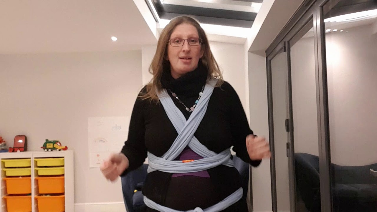How to tie a Stretchy Wrap - Pocket Wrap Cross Carry