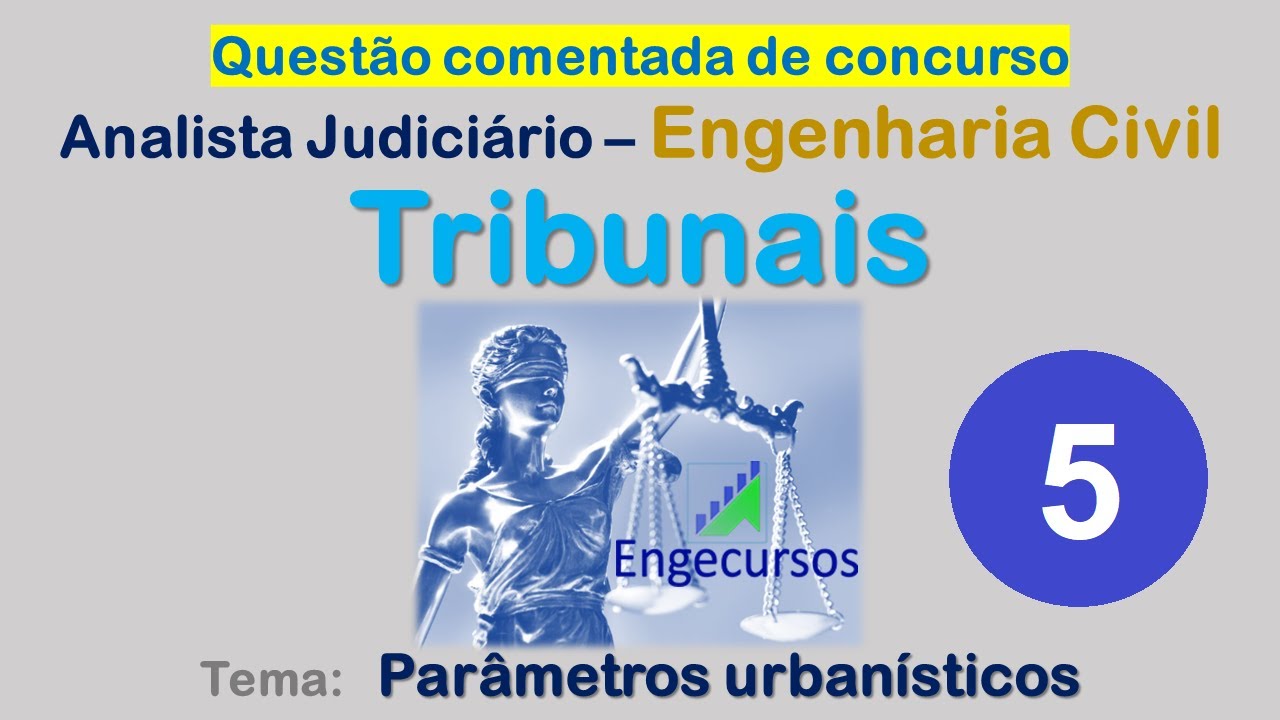Questão de concurso dos Tribunais - ENG CIVIL. Parâmetros urbanísticos. Concurso TJ/MT 2024