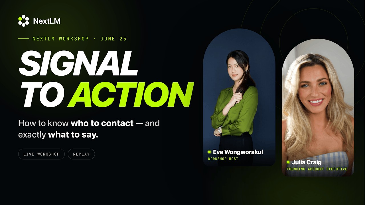 Buyer Signals: Who to Contact and What to Say | NextLM Workshop 001