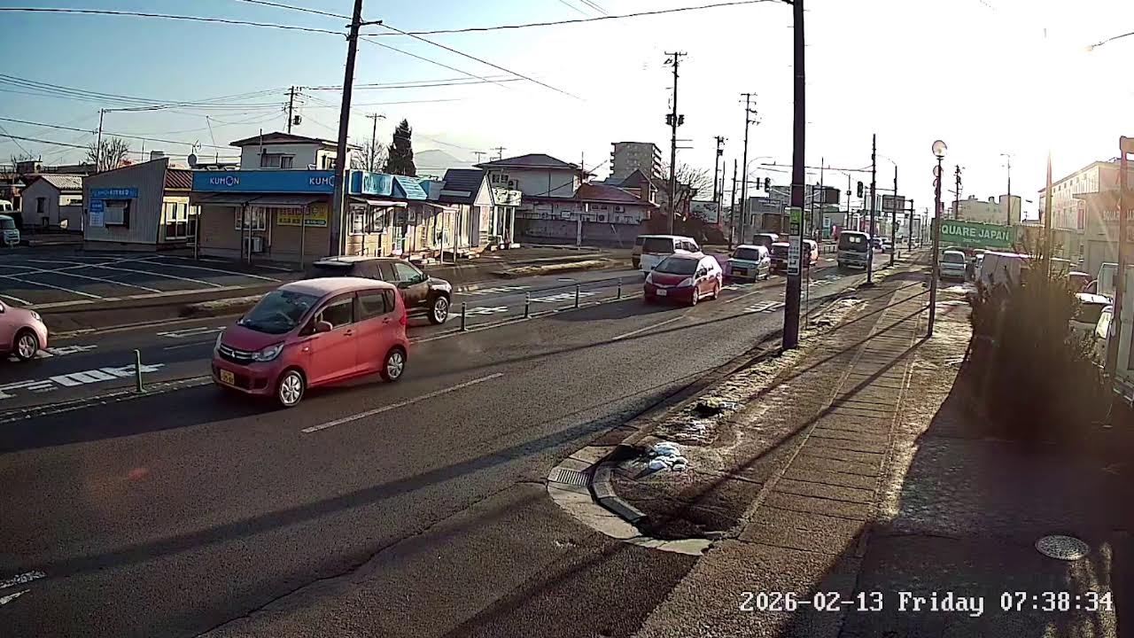 山形県山形市南館国道348号線ライブカメラ Yamagata Yamagatashi Live camera.world.cam