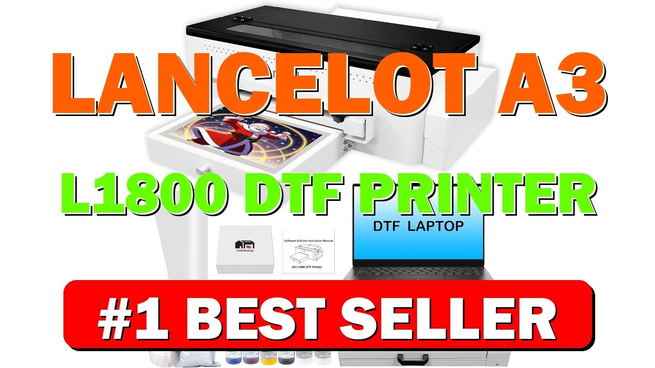 Lancelot A3 l1800 DTF Printer Transfer Machine with Roll Feeder White Ink - B0D6BCSLXZ