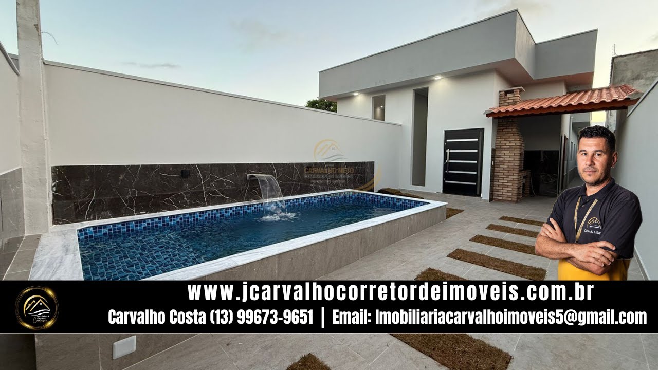 CASA MODERNA APENAS 700M DO MAR COM PISCINA E CHURRASQUEIRA EM ITANHAÉM!