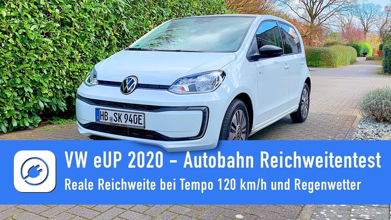 VW eUP 2020 - Elektroauto Reichweiten-Härtetest bei 120 km/h auf der Autobahn