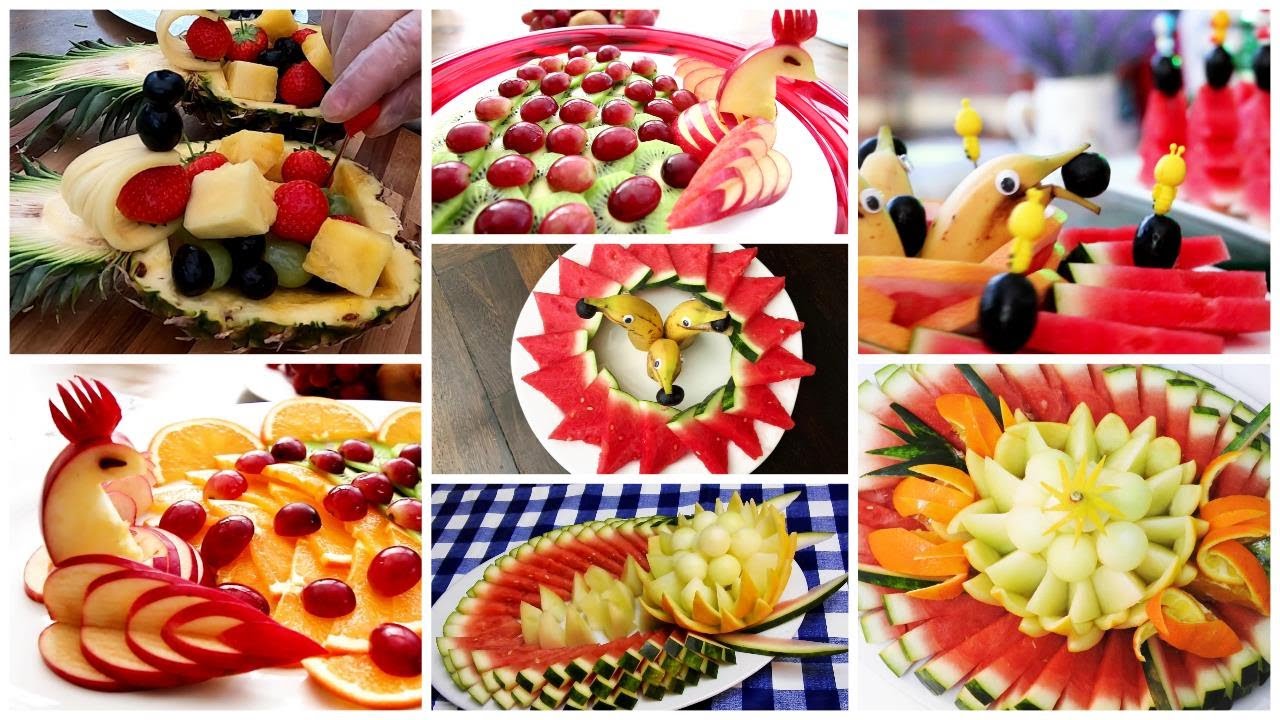 15 Super Fruits Decoration Ideas - Fruits Plate Decoration ! PART 1