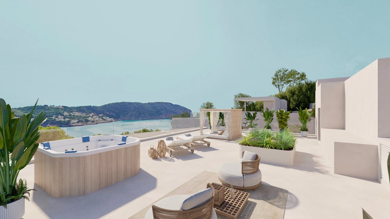 Stunning New-Build Luxury Villa with Panoramic Sea Views in Camp de Mar, PALMA DE MALLORCA