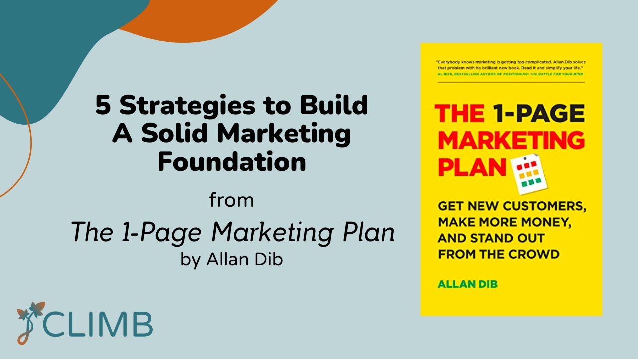 5 Strategies to Build A Solid Marketing Foundation from The 1-Page Marketing Plan by Allan Dib