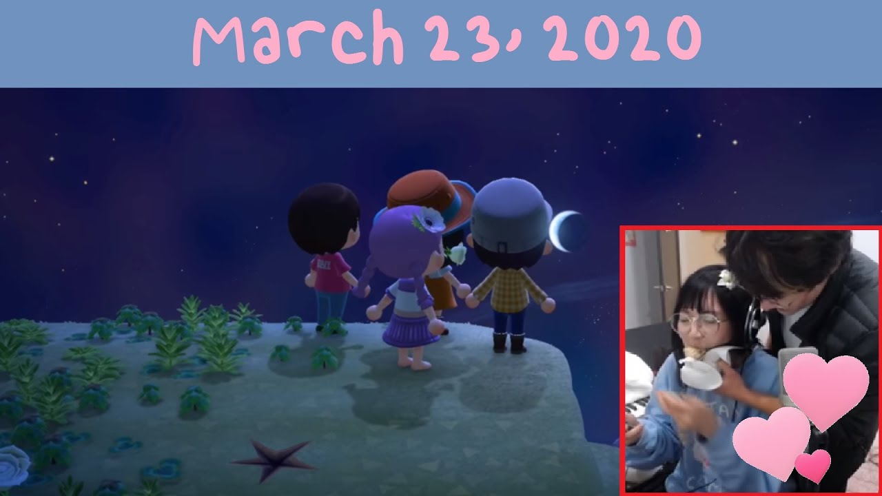 [03/23/2020] not social distancing in animal crossing | michael feeds me