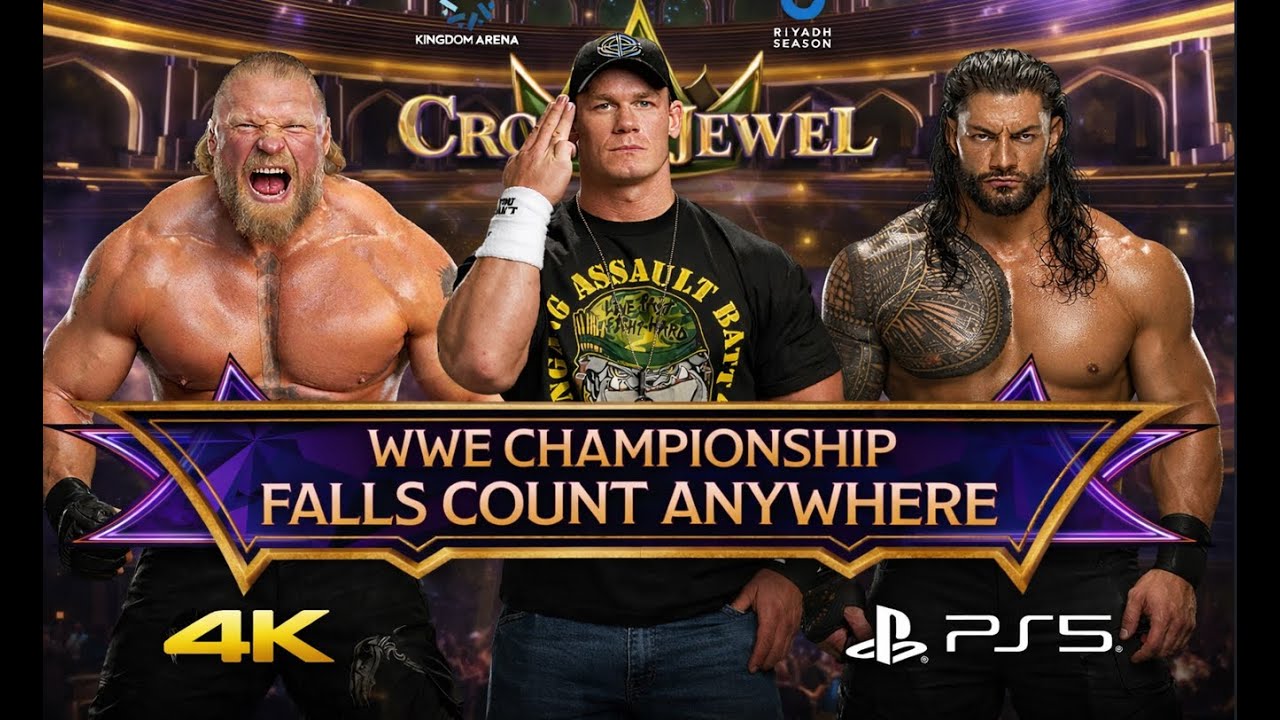 “BLOODIEST Triple Threat Ever! John Cena vs Brock Lesnar vs Roman Reigns 💥” PS5 4kultra HD . wwe2k25