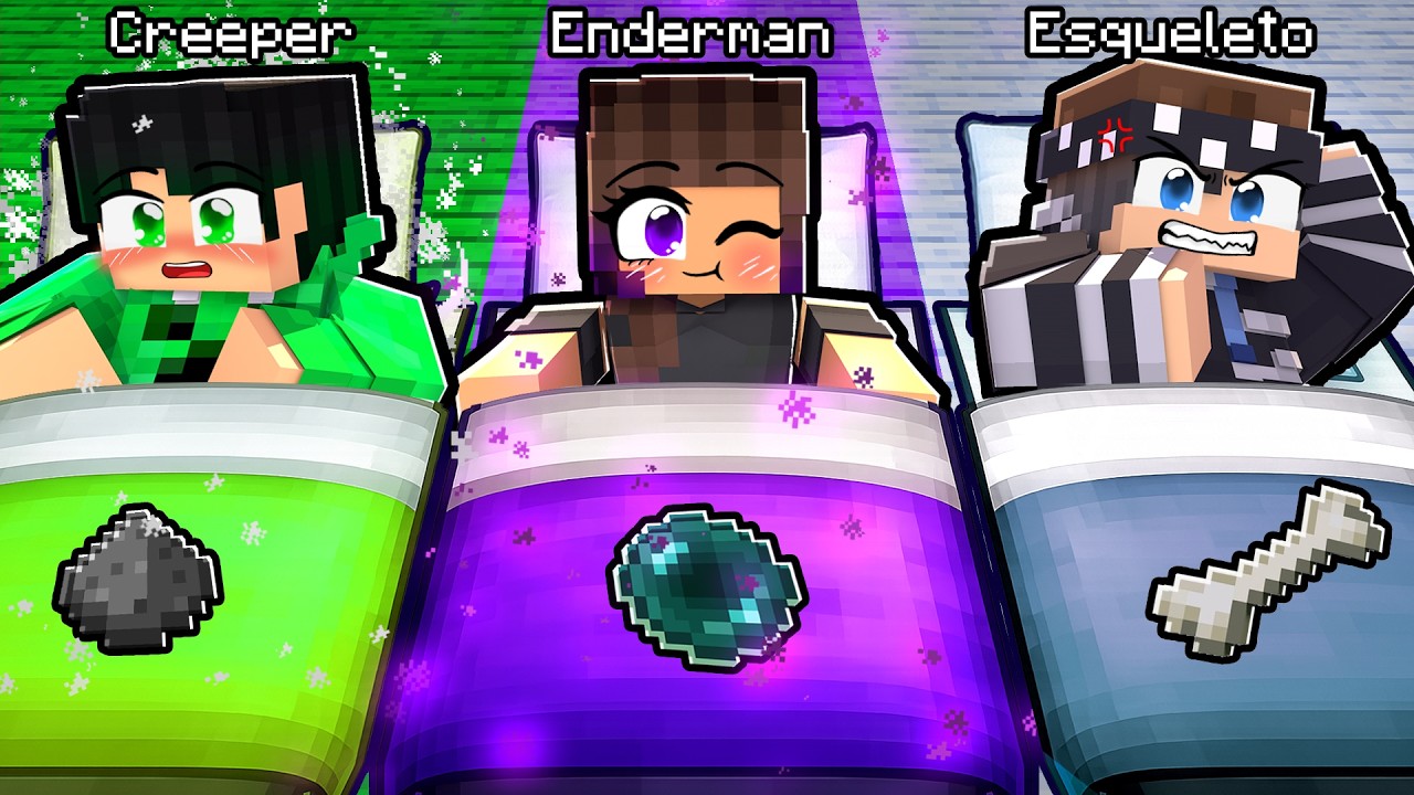 A PRIMEIRA FESTA do PIJAMA de MONSTROS no Minecraft ◂Miika▸