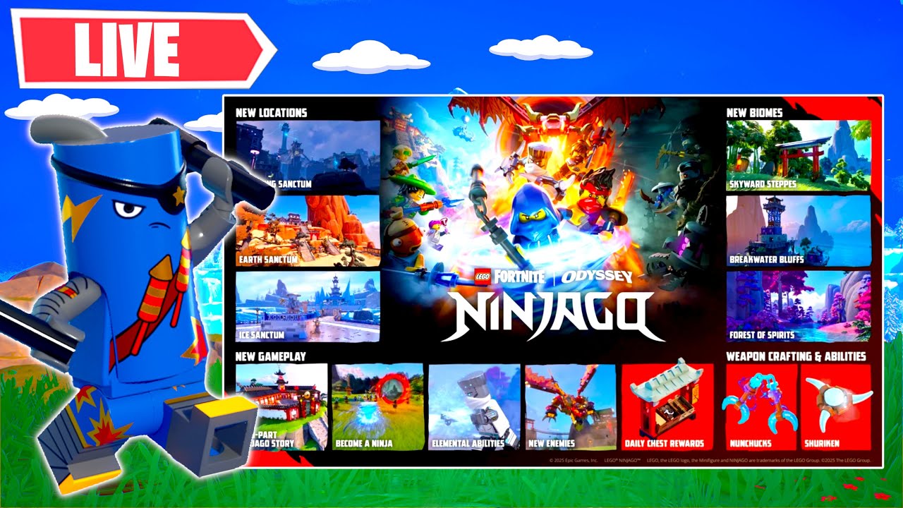 Playing the Ninjago Update in LEGO Fortnite Odyssey #ninjago #legofortnite
