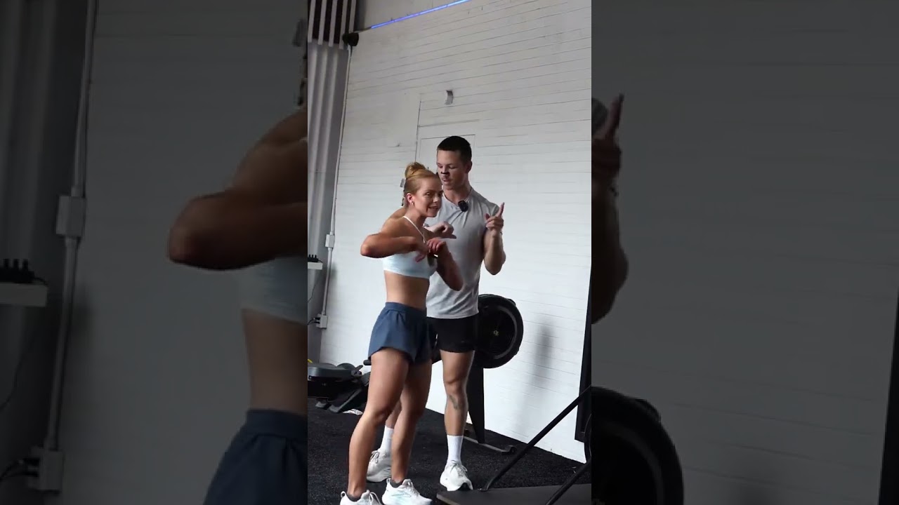 Working on our Hyrox form #hyroxtraining #hyroxathlete #hyroxworkout #mixeddoubles #training