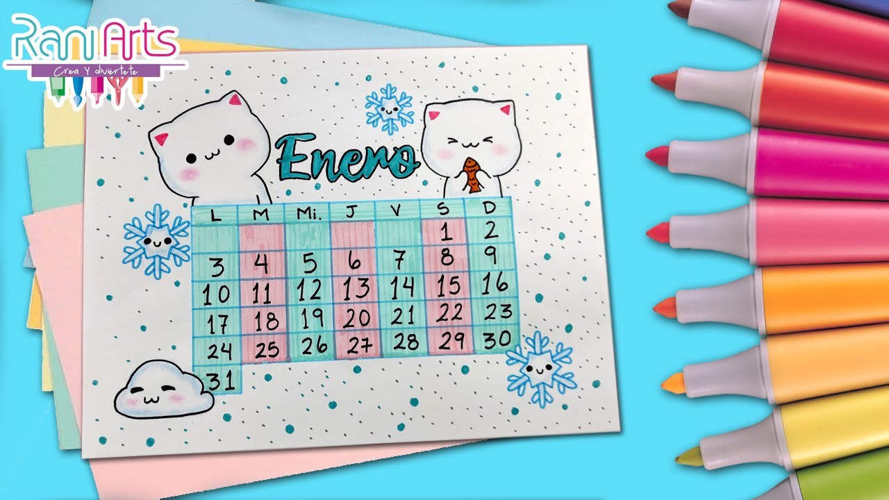 DIY - CALENDARIO ENERO | Bullet Journal, ideas para organizarte.