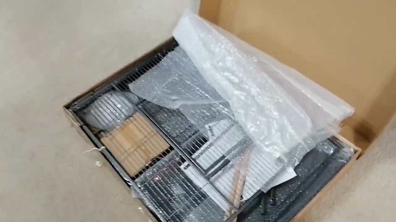 Cage Assembly of the ZENY 53 Inch Wrought Iron Birdcage with Rolling Stand