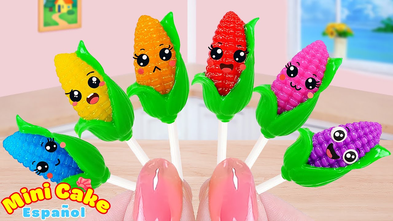 La Piruleta de Gelatina Más Nueva 🍭 Cómo Hacer Miniatura de Gelatina de Frutas Arcoíris 🍭