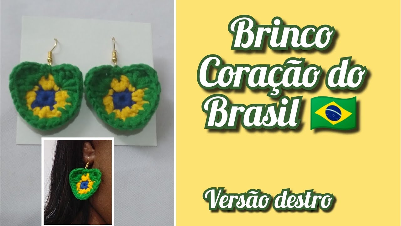 Brinco coração do Brasil 🇧🇷 passo a passo destro