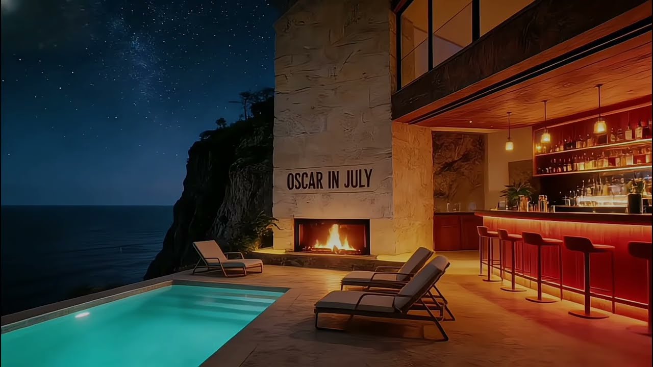 10H Ocean Waves & Crackling Fireplace Sounds | Seaside Cabin Sleep, Noise Masking, Calm Night