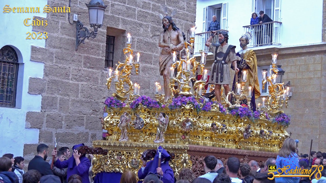 Semana Santa Cádiz 2023 Jesús atado a la Columna por Plaza San Agustín