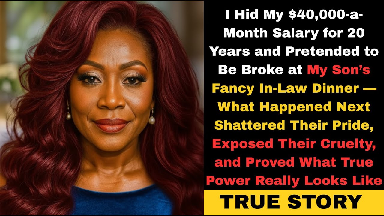 I Hid My $40,000-a-Month Salary for 20 Years — Until My Son’s In-Laws Mocked Me at Dinner
