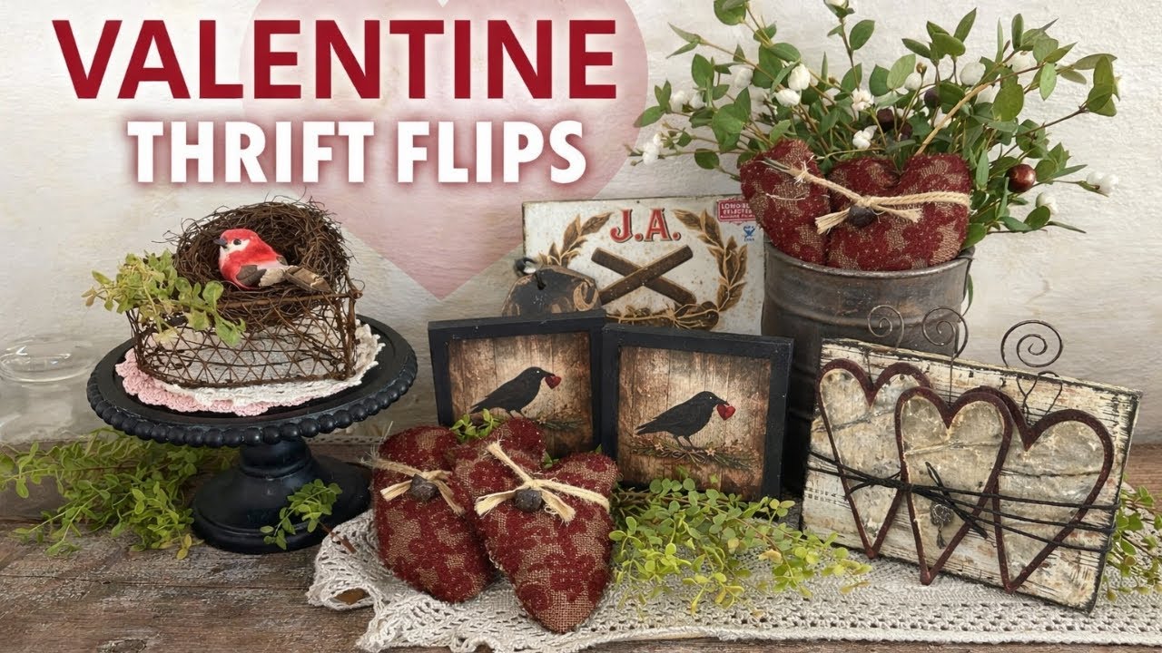 Valentine Thrift Flips You’ll Love | Simple Primitive Decor DIYs
