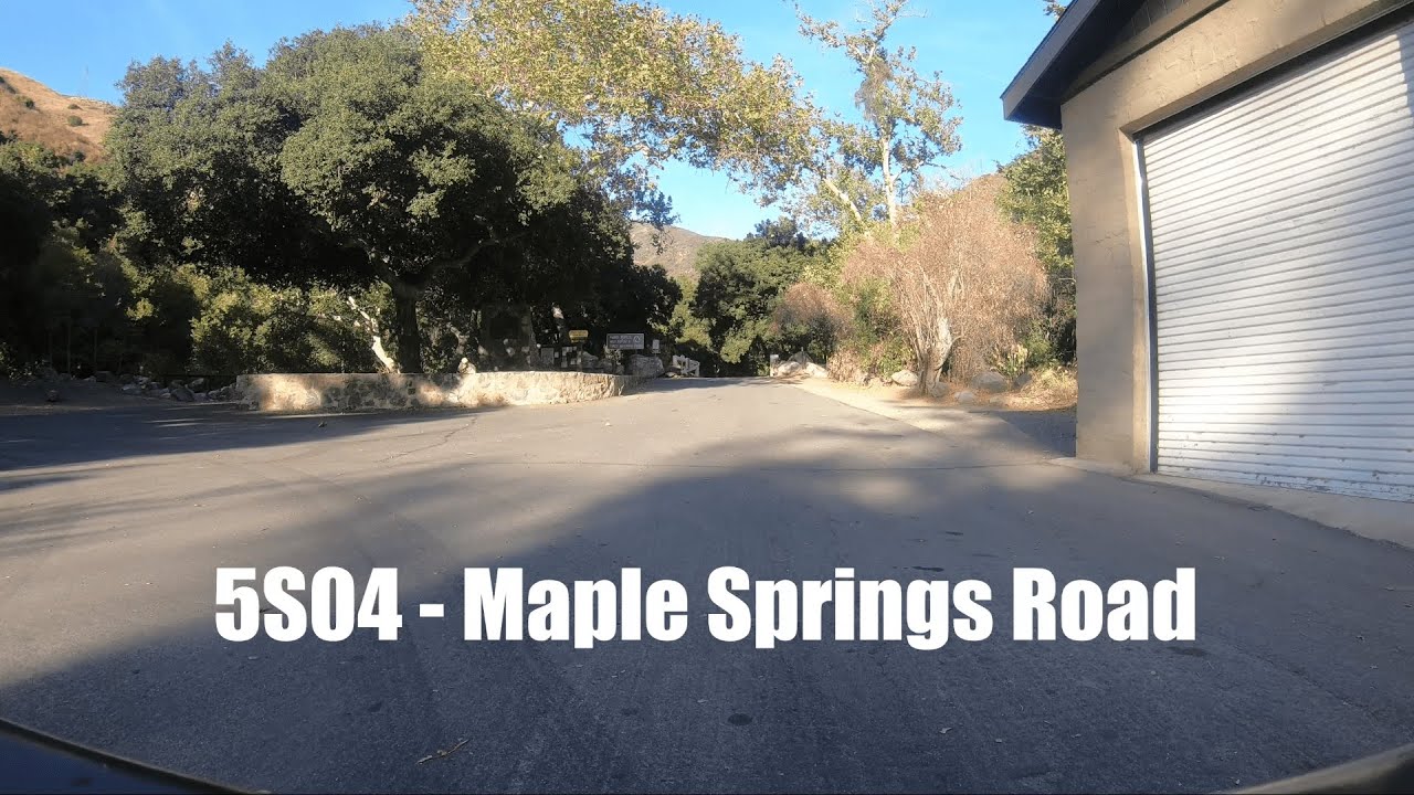 5S04  - Maple Springs Road - Cleveland National Forest
