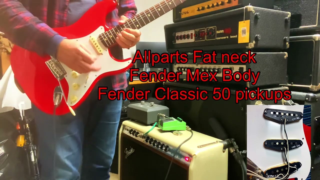 Fiesta Red Allparts FAT neck Fender Classic 50’s  Pickups Plays Trower and SRV Dimed Vibrolux (sold)