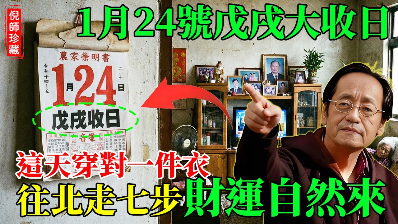倪海廈：明天1月24日臘月「大收日」！教你一招「正北七步法」，配合這身「收財衣」，錢財「不請自來」！#倪海廈 #1月24日 #五行穿衣 #招財風水 #易經 #風水 #算命 #黃帝內經 #臘月收日
