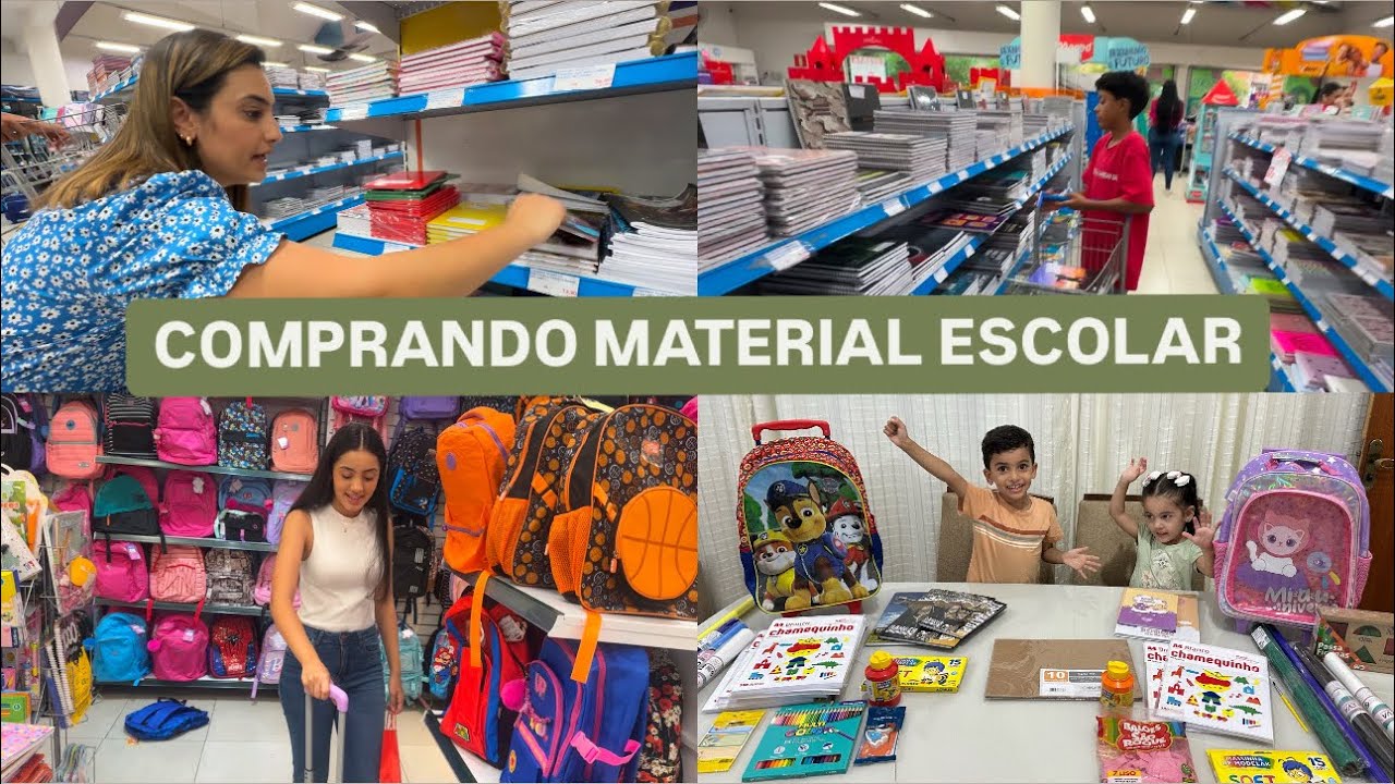 MATERIAL ESCOLAR 2025 PARA 4 CRIAÇAS | LAÍS VELOSO