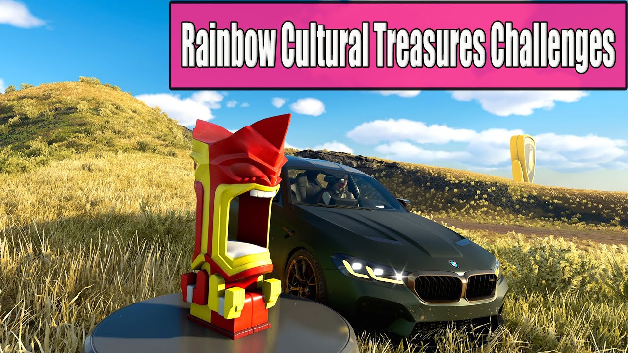 The Crew Motorfest Rainbow Cultural Treasures Challenges - Find all the Tikis Collectibles
