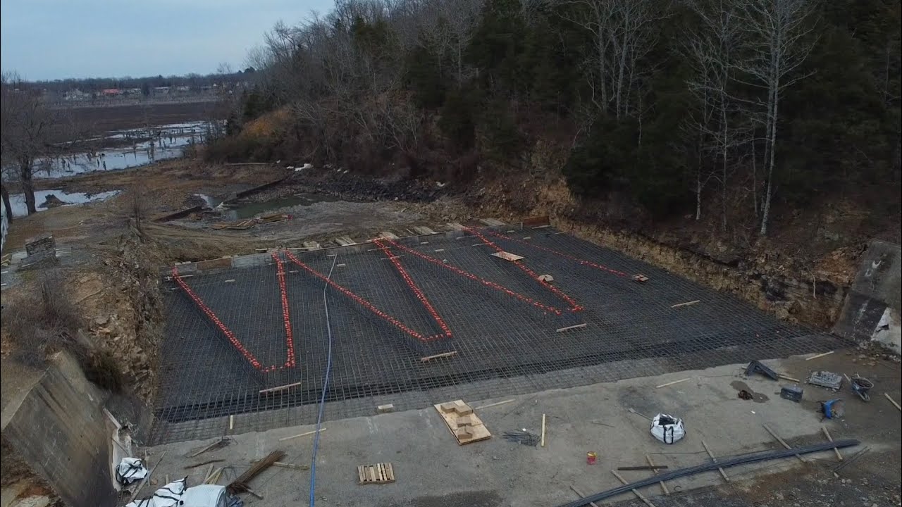 RENOVATING LAKE CONWAY - The Dam is getting ready for concrete 