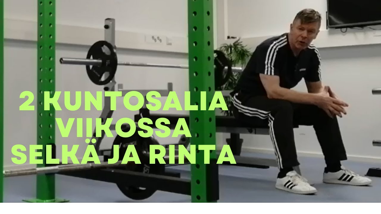 Selkä ja rintaharjoitus, 2 treeniä viikossa