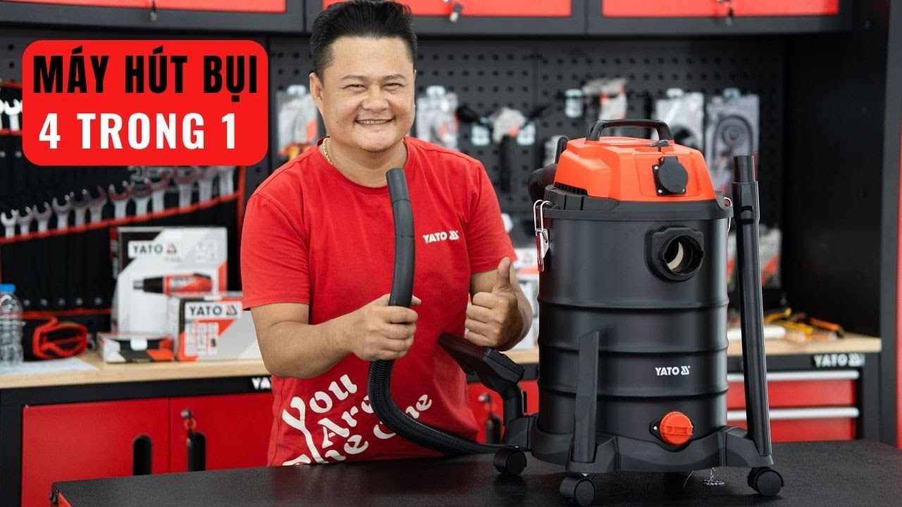 Máy Hút Bụi, Hút Nước, Thổi khí nóng đa chức năng 30L YATO -YT85701