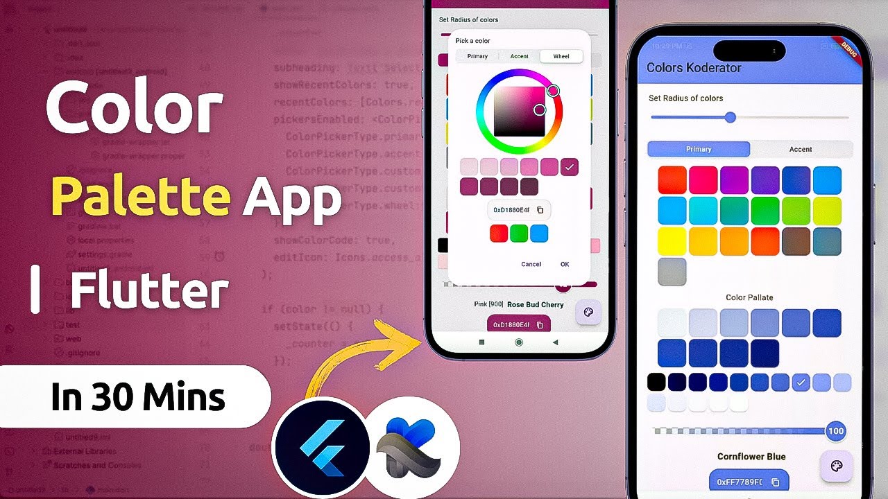 🔥1 Flutter | Build Color Pelette App + Flex_Color  Plugin (Hindi Tutorial)