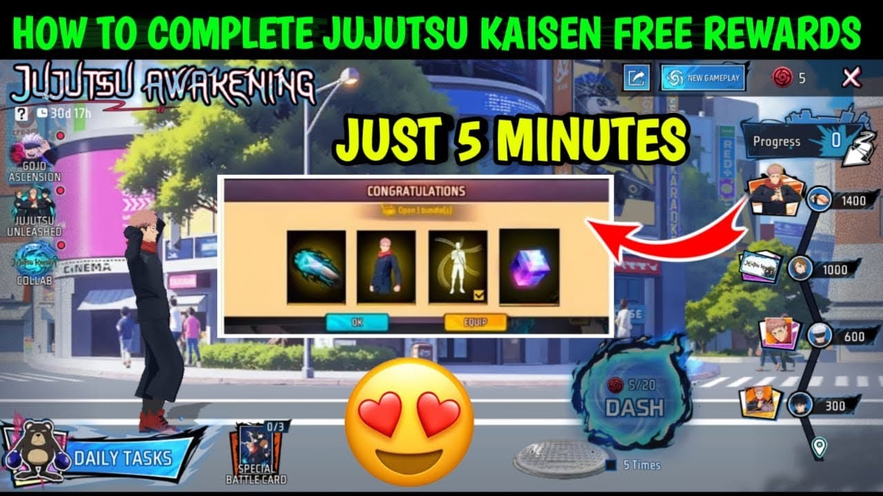 🤯How to complete jujutsu kaisen Event free rewards😍💥| jusutsu Awakening Event⚡️| FF New Event Tamil 