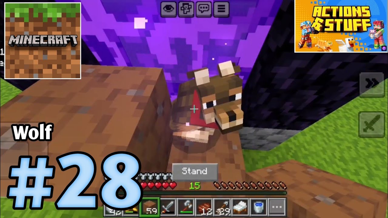 Minecraft Mobile Survival #28 – What The Dog Doing🐶