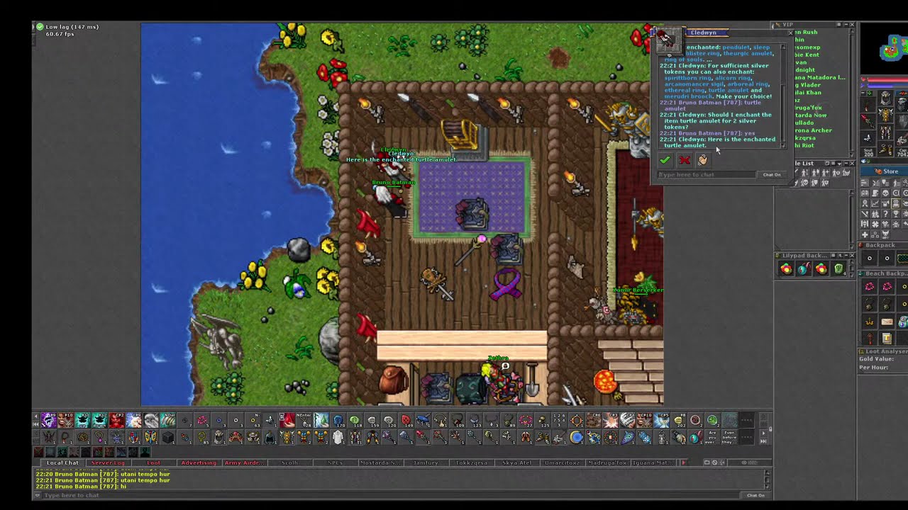 Tibia KINA LVL  780 GOLD TOKEN DARASHIA 1.5kk * horas exp 5kk