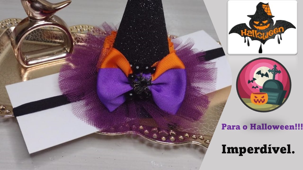 Tiara fácil para iniciante do Halloween que gasta pouco - DIY