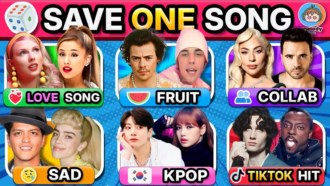 SAVE ONE SONG: Random Rule🔥  | MELODY QUIZ 🎧