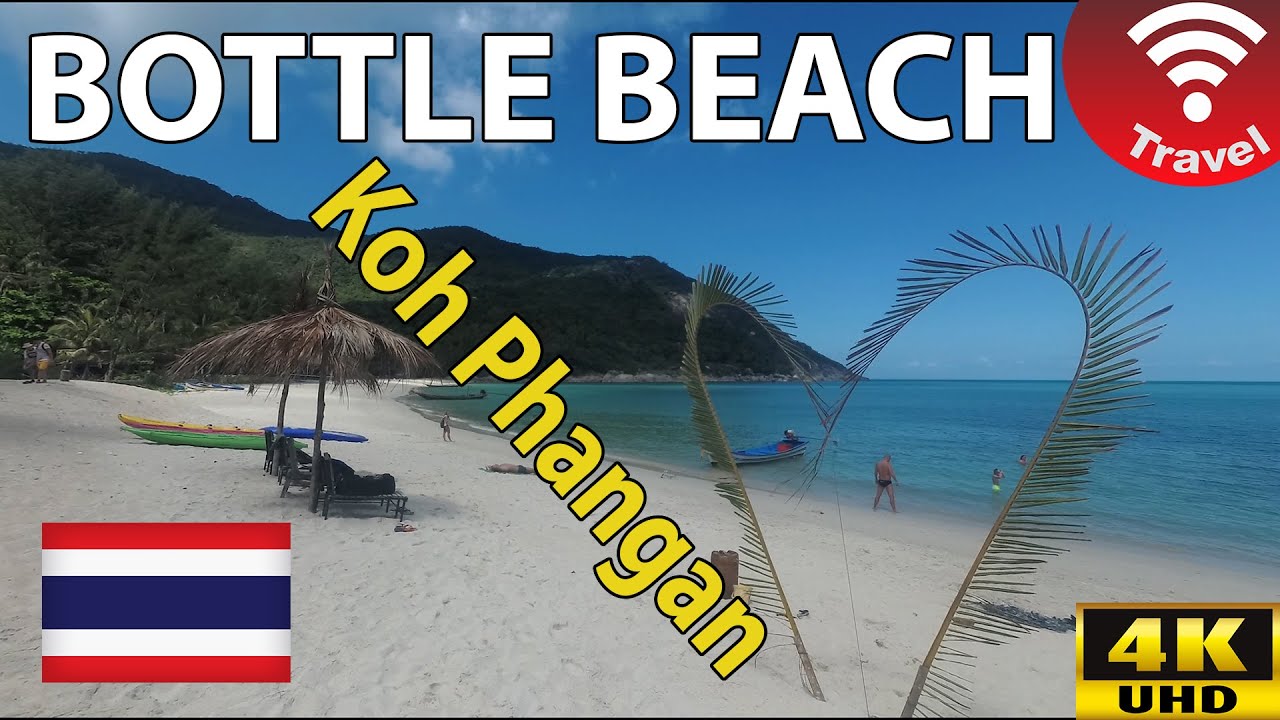Walk through Bottle Beach, Koh Phangan, Thailand (4K UHD)