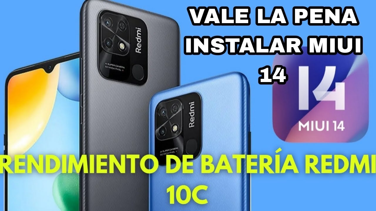 RENDIMIENTO DE  BATERIA REDMI 10C MIUI 14 VALE LA PENA #redmi10c #android11 #android12 #miui14